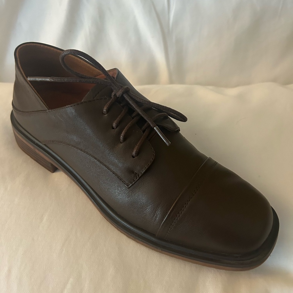 ⭐Classic Brown Leather Custom Made Women's Oxfords